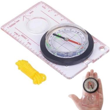 Imagem de Bússola Profissional De Mão Para Mapas Qualidade Com Cordão - Kala, Co