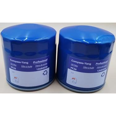 Imagem de Compass-Yang 2 peças Diesel 6,6L Duramax filtro de óleo 2020-2024 substitui ACDelco PF26, GM 12684038, Wix WL10454