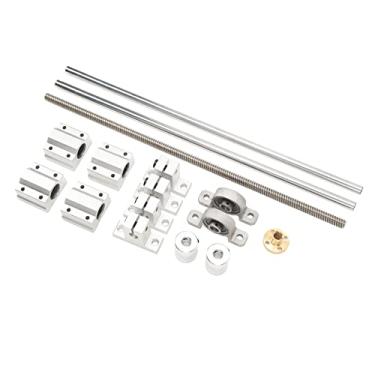 Imagem de Garosa Trilho Linear 500 Mm Rolamento de Esferas de Slide Bucha Linear Eixo óptico de Suporte de Trilho de Haste de Haste, Suporte de de do Eixo, Ideal para o Roteador DIY, Máquina de Moagem e Torno