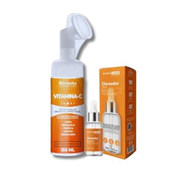 Imagem de Mousse Micelar Limpeza facial Vitamina C 150ml + Sérum Clareador