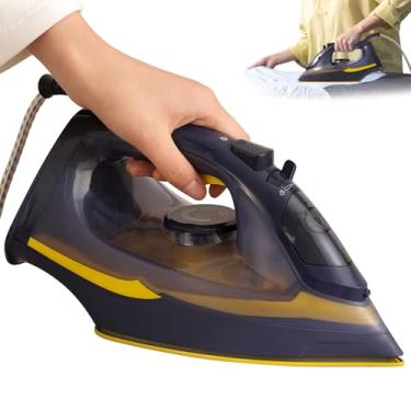 Imagem de Ferro A Vapor Para Roupas Com Base De Metal De Aquecimento RáPido, 2400 W Com Mostrador Termostato Preciso, Autolimpante, Desligamento AutomáTico, Tanque De áGua De 350 Ml Para Passar Roupas Em Casa