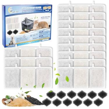 Imagem de Cunina 24 filtros de fonte de água para gatos compatíveis com filtros de fonte de água Petory Cat, substituição automática de filtro de fonte de gato de 2,097 g/2,2L, 12 peças de filtros de