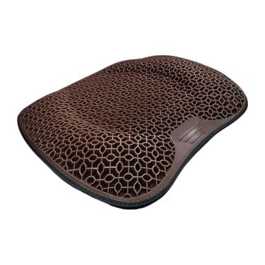Imagem de KiBcsLic Almofada de assento de gel refrescante, almofada para cadeira de verão, leve para cadeira de escritório para ficar sentado por muito tempo no carro, CafÉ
