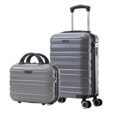 Imagem de Kit Mala Bordo Bagagem de Mão Avião Viagem Frasqueira ABS - Geral, P04