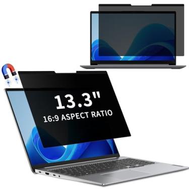 Imagem de CeiLarv Tela magnética de privacidade para laptop 13,3 polegadas 16:9 protetor e filtro de privacidade para notebook removível [anti-espião/reflexo] filme para 33.8 cm (largura x altura: 300 mm x 176