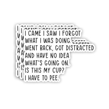 Imagem de (3 peças) Adesivo I Came I Saw I Forgot What I was Doing, frases engraçadas, frases sarcásticas, frases inspiradoras, decalque de vinil para Tumbler, laptop, Kindle, garrafas de água, tablet, livros
