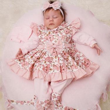 Imagem de Saída de Maternidade Menina Aconchego Isis Floral 05 Peças P - Amora B