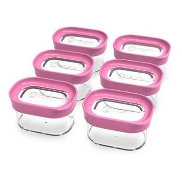 Imagem de Kit Conjunto De 06 Potes Herméticos Mantimentos Acrílico 60 - Helsim, 