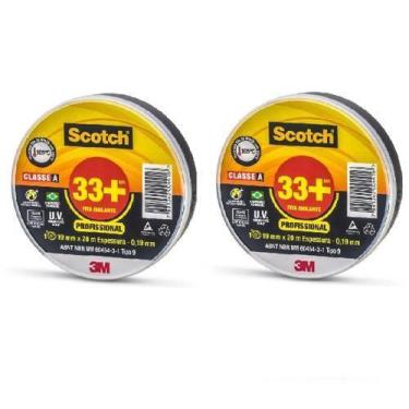 Imagem de Fita isolante 3m scotch 33+ 20 metros kit 2 peças