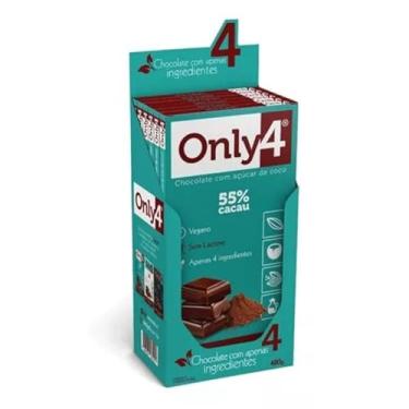 Imagem de Chocolate Vegano, Sem Lactose Only4 55% cacau - 6 unidades de 80g