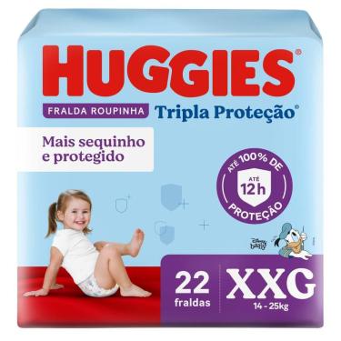 Imagem de Fralda Roupinha Huggies Tripla Proteção XXG 22 Unidades