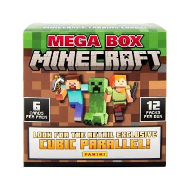 Imagem de Panini Minecraft Mega Box – Official Trading Cards, 72 Cards per Box, Exclusive Foil Parallels, Rare Inserts, Great Gift for Kids & Gamers