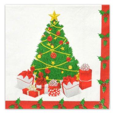 Imagem de Guardanapo de Papel 20 folhas 33cm Árvore com Presente Espressione Chr