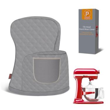 Imagem de Capa de batedeira compatível com a batedeira Kitchenaid Bowl-Lift com bolsa de armazenamento (cinza)