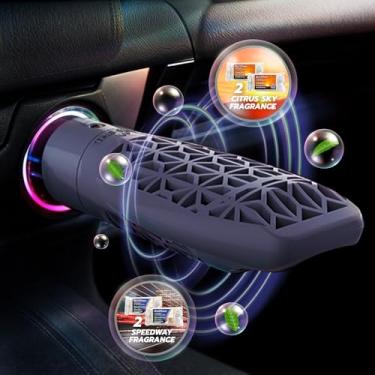 Imagem de Drive Time Aromatizador de carro recarregável Power Fresh – 12 V plug-in reutilizável aromatizador de ar com aroma de longa duração até 30 dias – Inclui 4 barras de perfume – Design compacto – Prata