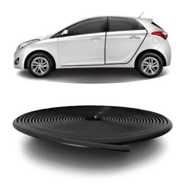 Imagem de Borracha Couro De Cobra Proteção Da Porta 7x14 Mm Preta 5 M