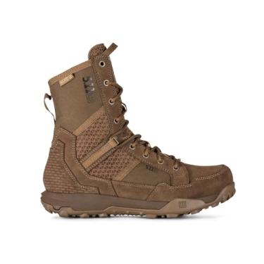Imagem de 5.11 Botas Táticas Masculinas A/T À Prova D'Água, 8", Marrom, All Terrain, Coyote Escuro, 11,5 Regular, Estilo 12445Abr