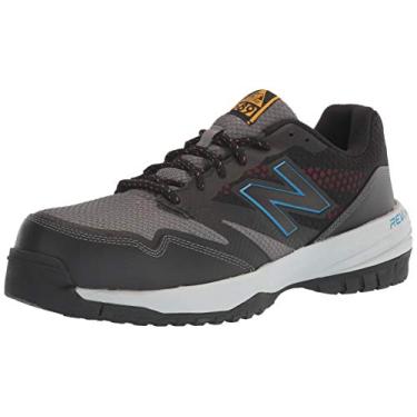 Imagem de New Balance Sapato industrial masculino bico composto 589 V1, Preto/vermelho toro, 18 Wide