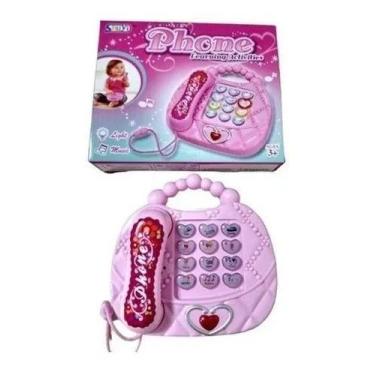 Imagem de Telefone Rosa Musical Infantil Diversas Músicas E Luzes - toys