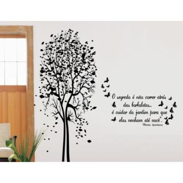 Imagem de Adesivo Decorativo Parede Árvore+Frase 200x96cm - Preto - Gaudesivos