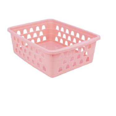 Imagem de Cesto Multiuso Médio Rosa 20x6,5x15cm PP 1032 Uninjet