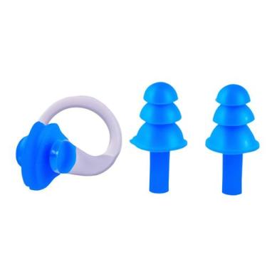 Imagem de Kit Protetor De Ouvido Nasal E Anatômico Gold Sports, Azul, Único, Uni