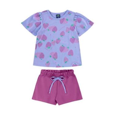 Imagem de Conjunto Blusa e Short para Menina Bee Loop, Roxo, 4