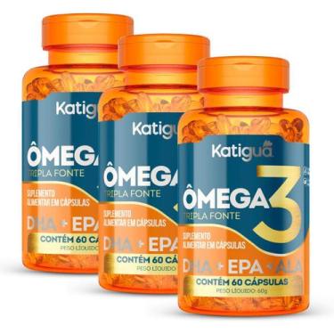 Imagem de Kit 3 Omega 3 Tripla Fonte 1000MG 60CAPS - Katiguá, NATURAL