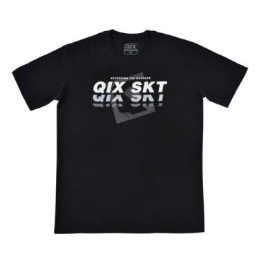 Imagem de Camiseta qix three-dimensional original algodão, Masculino, G3, Preto