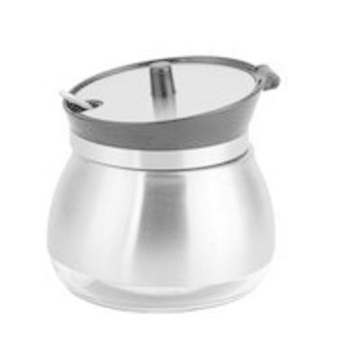 Imagem de Açucareiro Vidro Revestido Inox Colher 230ml - Portátil
