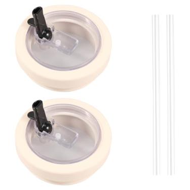 Imagem de 2 peças de substituição de tampa de canudo de 1,134 g, compatível com Quencher, reutilizável, resistente a respingos, à prova de vazamento, à prova de derramamento, sem derramamento, tampa de copo