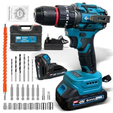 Imagem de Furadeira de Parafusaadeira Brushless Parafusaadeira e Furadeira Portatil Sem Fio Impacto Baterias 21V 2 Bateria 110V/220V