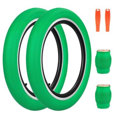 Imagem de MEGHNA Pneu de bicicleta 50,8 cm para crianças 50,8 x 6,1 cm (64-406) Pneu de substituição antiderrapante dobrável para BMX bicicleta de roda pequena bicicleta dobrável infantil mountain bike