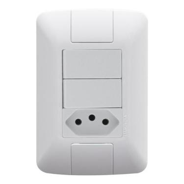 Imagem de Conjunto 2 Interruptores Paralelo + 1 Tomada 20a 250v - TRAMONTINA