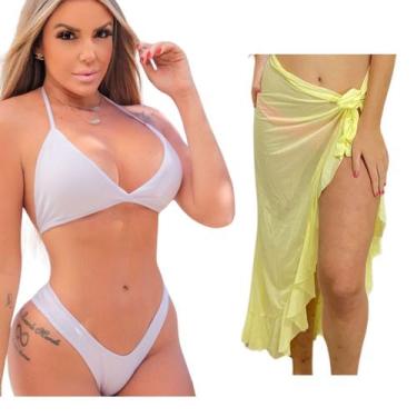 Imagem de Saída De Praia kit Biquini Suplex Tule Moda Praia Kit - Look Dreams, B
