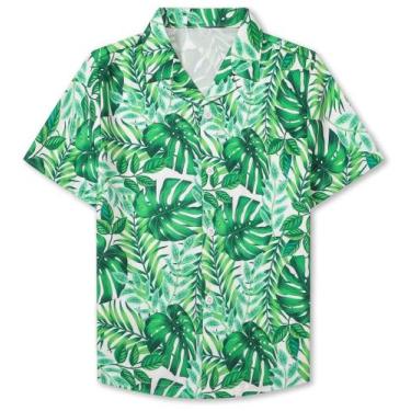 Imagem de Camisa Sangtree Hawaiian de manga curta com botões para homens