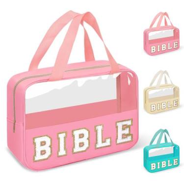 Imagem de Estojo de cosméticos izuzta Bible Bag impermeável 29x20x9 cm rosa