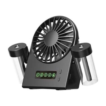Imagem de Ventilador Portátil Recarregável Silencioso 4 Velocidades Umidificador