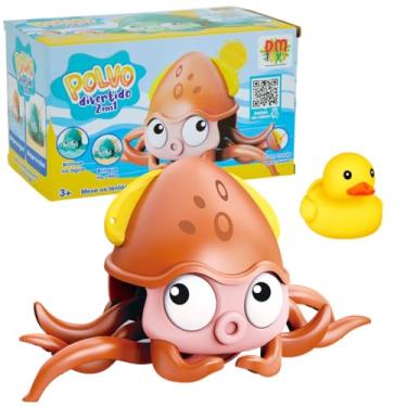Imagem de Brinquedo de Corda Agua Polvo Piscina Anda Movimento Criança e Bebê Divertido Brincalhão