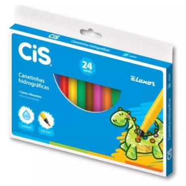 Imagem de Canetinha Lavável Hidrográfica com 24 Cores Cis - Infantil