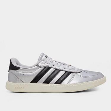 Imagem de Tênis Adidas Breaknet Sleek Feminino, Prata, Preto, 37