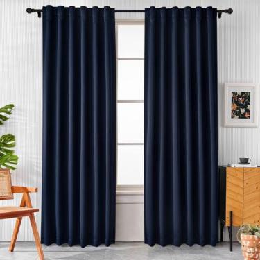 Imagem de Cortinas Blackout Pickluc, 213 cm de comprimento, 2 painéis, azul mari