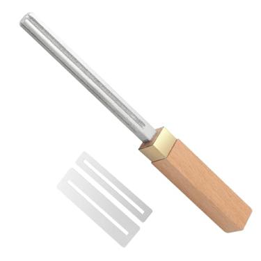 Imagem de Pilipane Lixa de coroação de traste de guitarra Ferramenta Luthier profissional com bordas de 4 tamanhos para guitarras, ukuleles, baixo, banjo, bandolim, aço carbono, diamantes, cabo de madeira