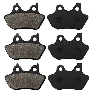 Imagem de ZICOO Pastilhas de freio dianteiras e traseiras para Harley Davidson FLHTCU-I Electra Glide Ultra Classic FLHRCi Road King Classic FXDLi Dyna Low Rider Fatboy Heritage Softail Road Glide Wide Glide