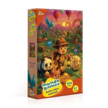 Imagem de Quebra-Cabeça 100 Peças Mundo Games Metalizado - Toyster