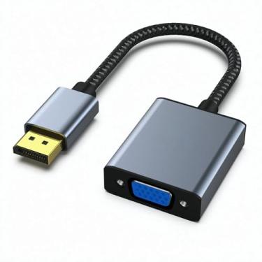 Imagem de Cabo adaptador DisplayPort para VGA, DisplayPort para VGA macho para fêmea banhado a ouro