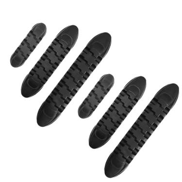 Imagem de Organizador de cabo de silicone autoadesivo, cabo de fone de ouvido, cabo de dados para celular, enrolador multifuncional de fio, suporte de cabo de parede (6 peças) branco