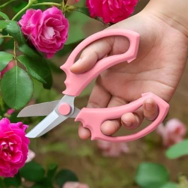 Imagem de Tesoura de jardim, tesoura de poda, ferramentas de jardim para flores, galhos e folhas, ferramentas manuais de jardinagem, tesouras florais de aço inoxidável espessas
