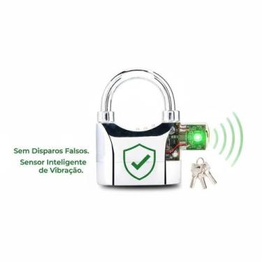 Imagem de Cadeado Com Alarme Sonoro Anti-furto Comércio Bike e Motocicletas - Lu