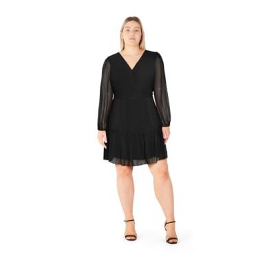 Imagem de City Chic Vestido feminino plus size coquetel - azul-marinho, Preto, 25 Plus Size